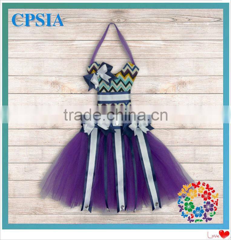 Kid Grey Colorful Chevron Lovely Tutu Bow Holder customization 2014 New arrivals
