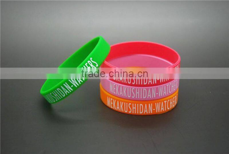 Customized Sports Silicone Whistle Slap Bracelet Wristband