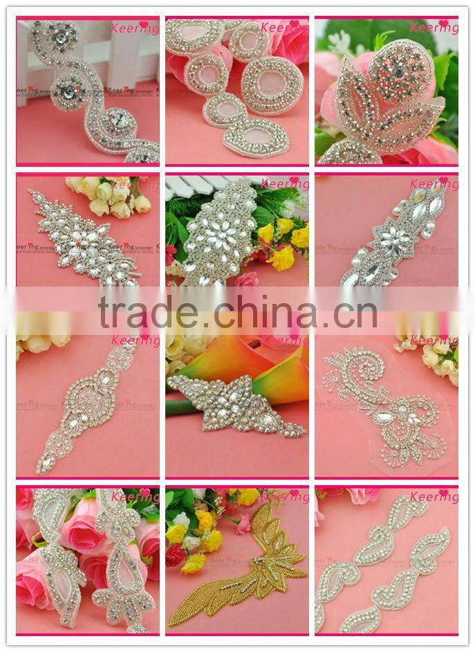 wholesale bridal rhinestone appliques WRA-773