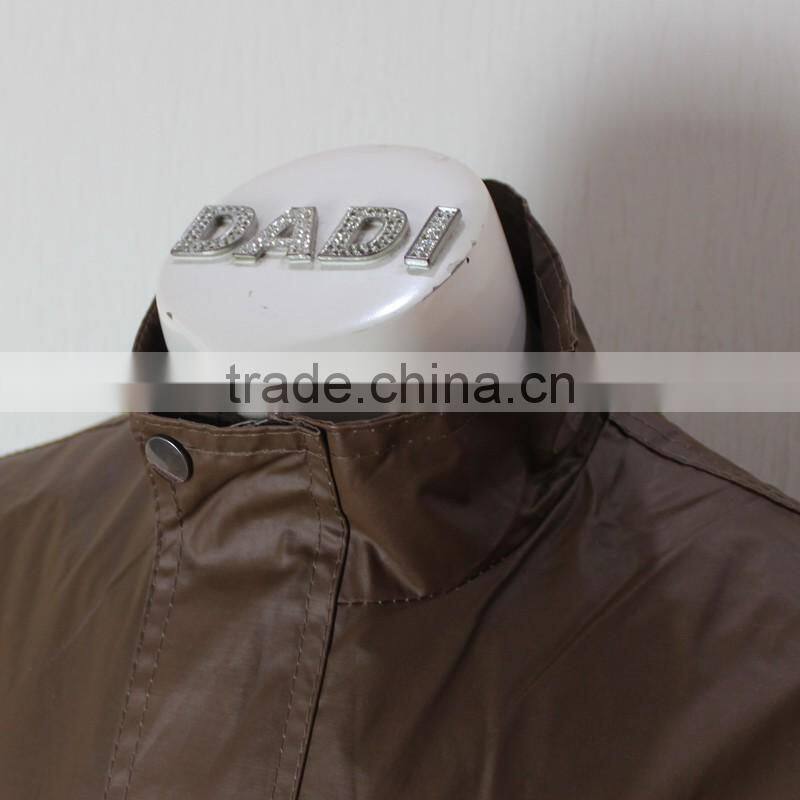 Fashion man zipper studded punk pu leather jacket