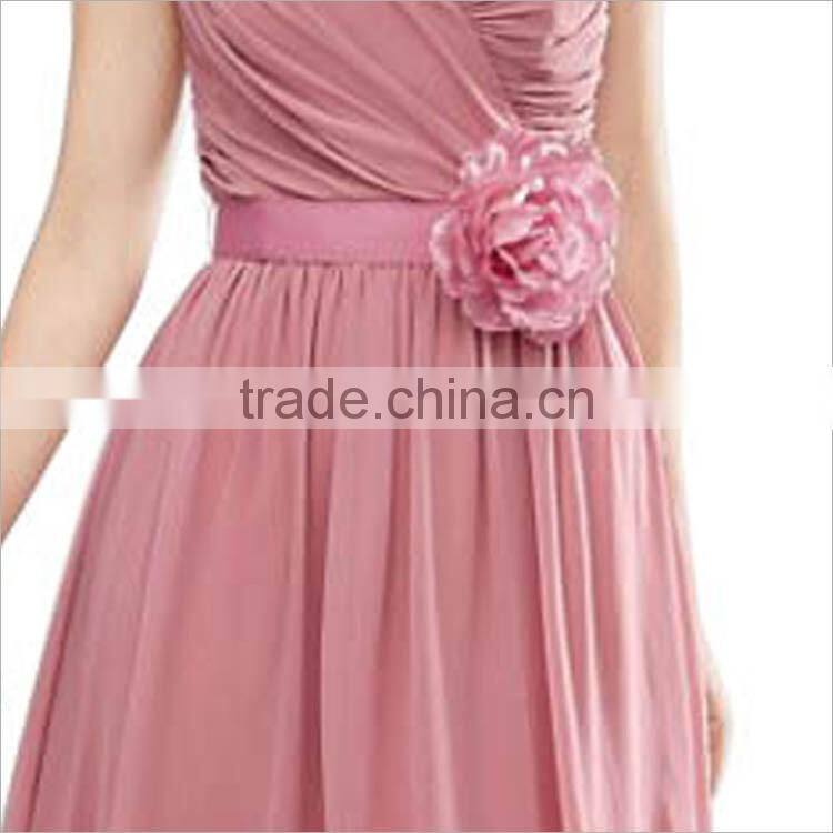 Spring Summer 2016 chiffon bridesmaid dresses V-neck sexy cheap designer long wedding dresses