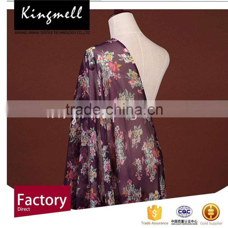 Customized french silk chiffon fabric for garment