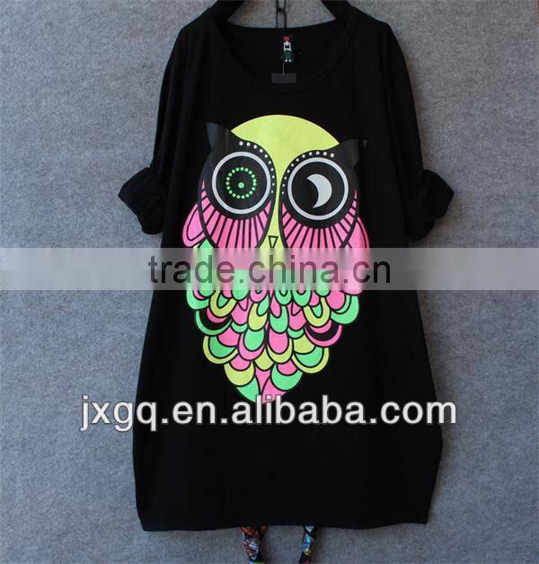2014 fashion summer cute printed long sleeve wholesale korean style t-shirts