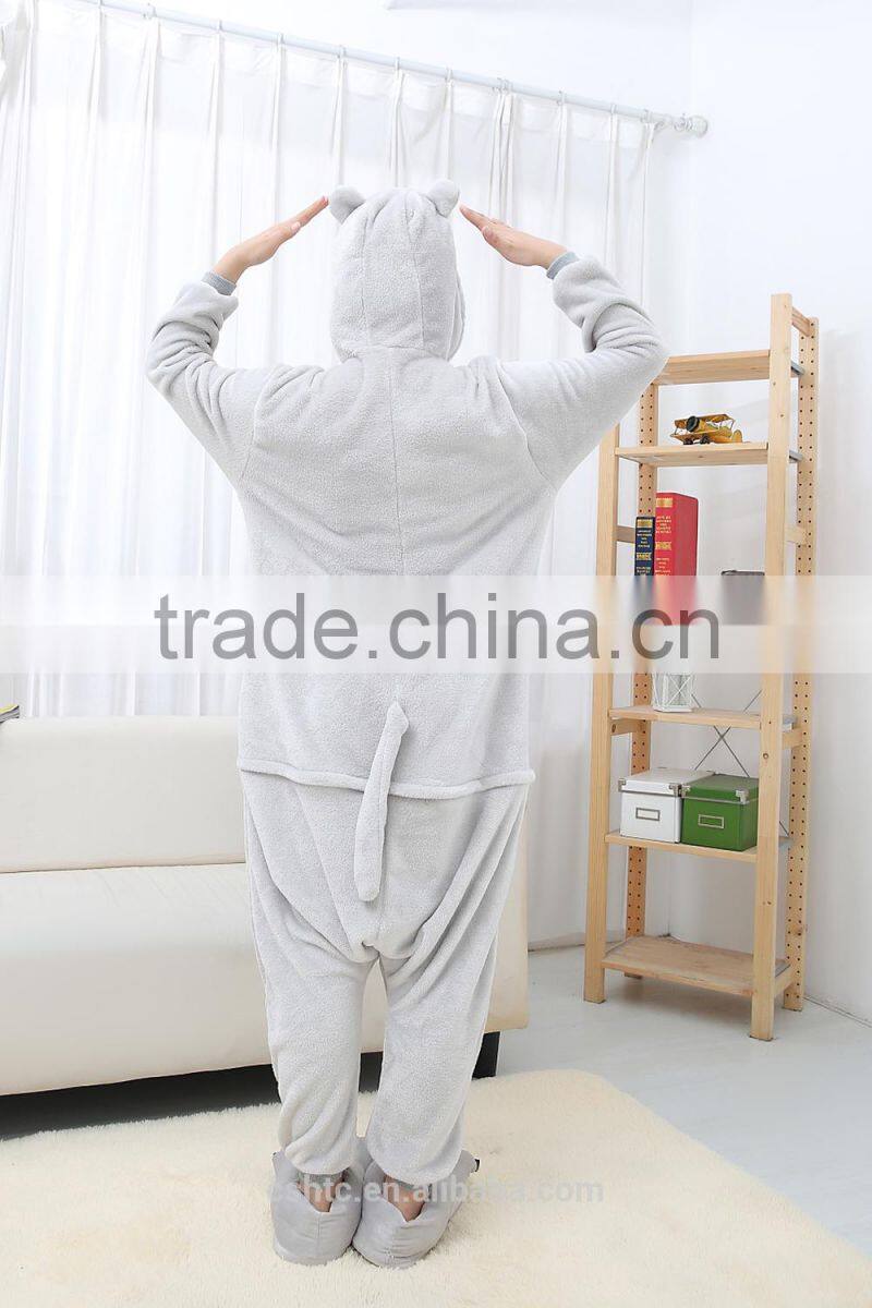 flannel cartoon adult animal jumpsuit animal pajamas jumpsuit totoro design