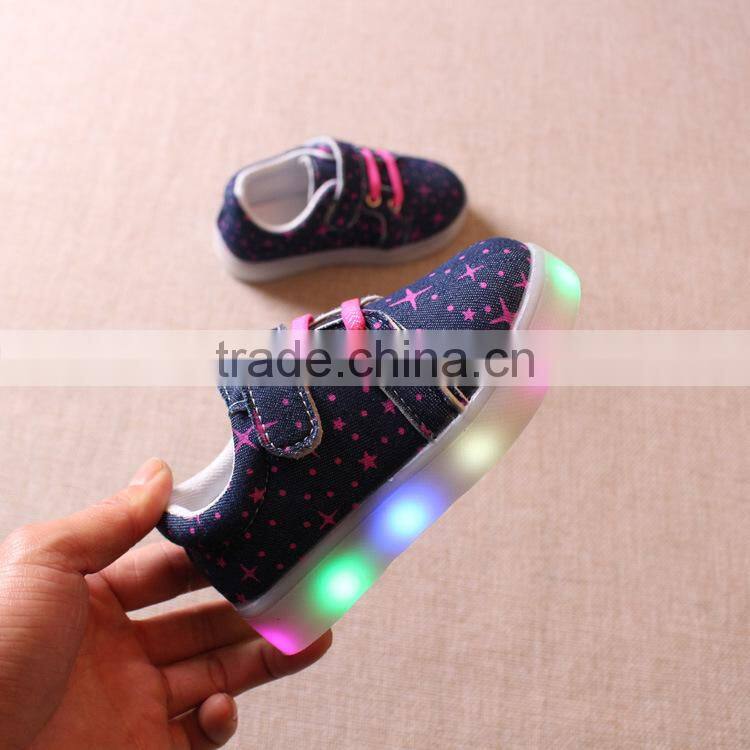 HFR-YS-54 Flashing bling recycled colorful student's glowing light shoes