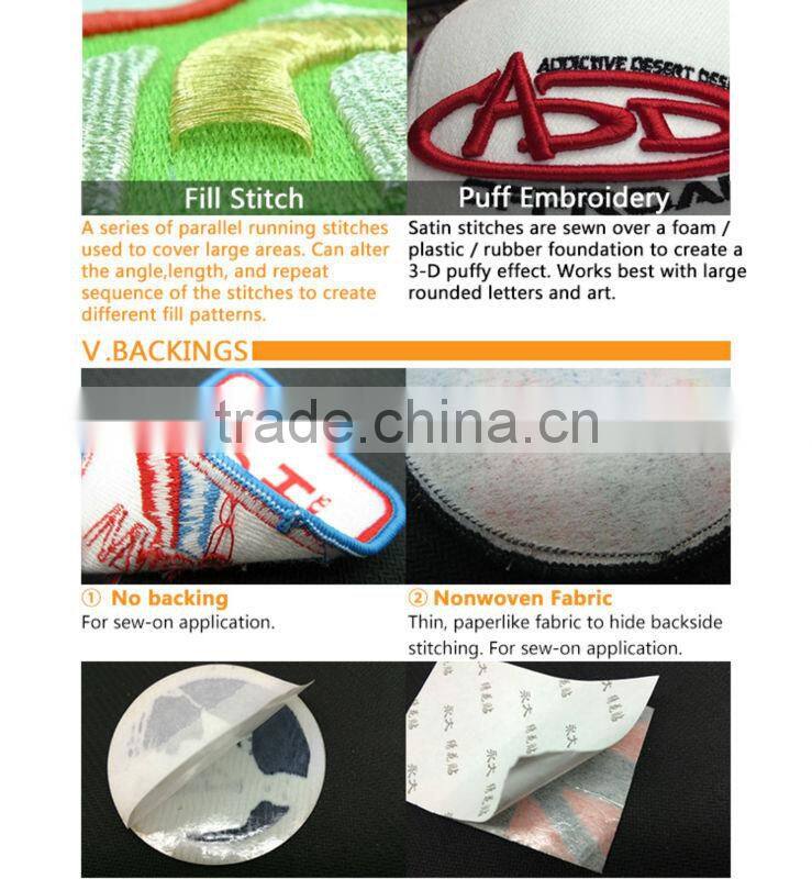 2017Custom Iron Patches Clothing Embroidered 3D Flower Embroidery Patch Manufacturers