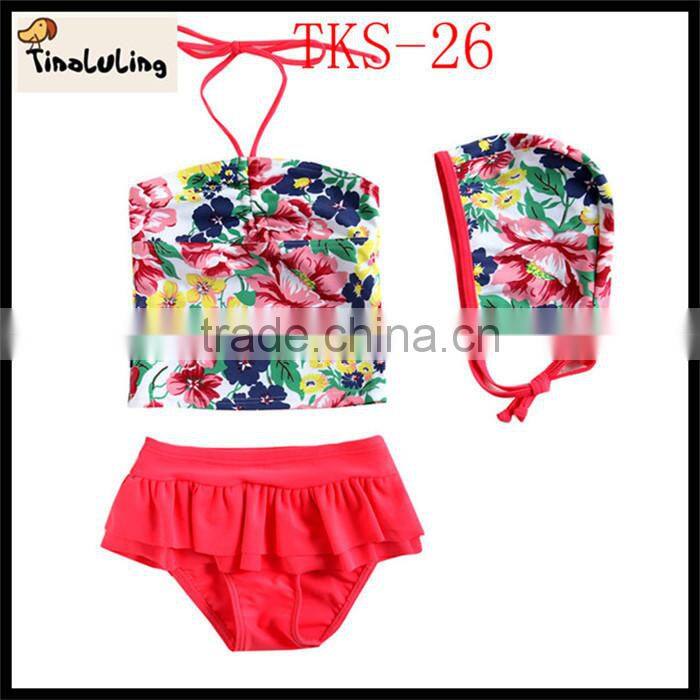 children swimwear 3 pcs with sexy thong bulk wholesale kids clothing