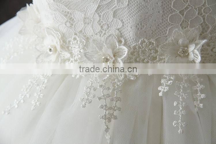 New Child Vietnam 0-2 Years old Baby Dress Model Newborn Baby birthday party Dress Flower white Girl Fluffy Dresses For Wedding