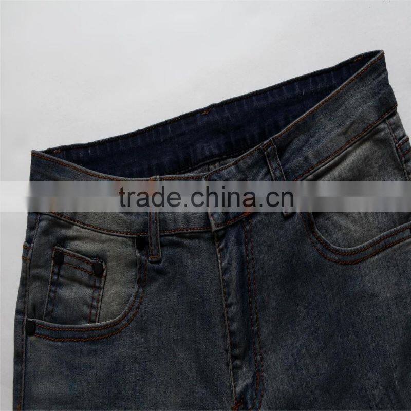 2016 Hot men's fashion men's jeans biker jeans hole personality male personality pants beggar