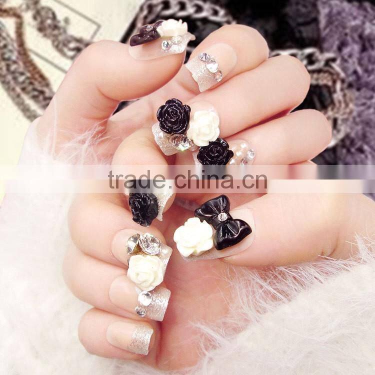Self-adhesive Nails Glitter Tips With Glue Rhinestone Nails