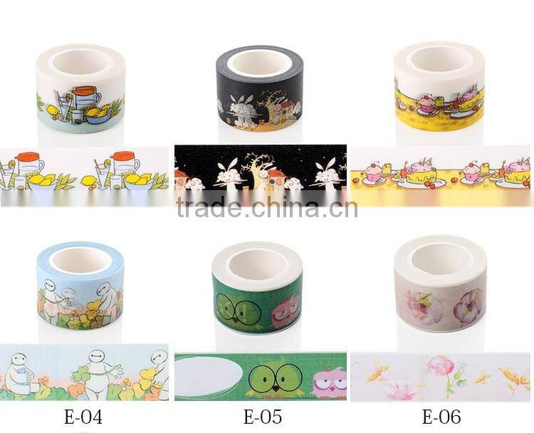 2.5cm*10m washi tape can be teared by hand adhesive paper tape cute planner accessories