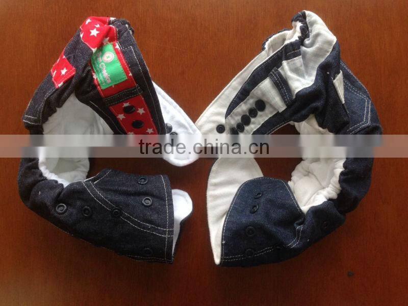 Fashionable Baby Cotton Jean Cloth Diaper Baby Pocket Diaper