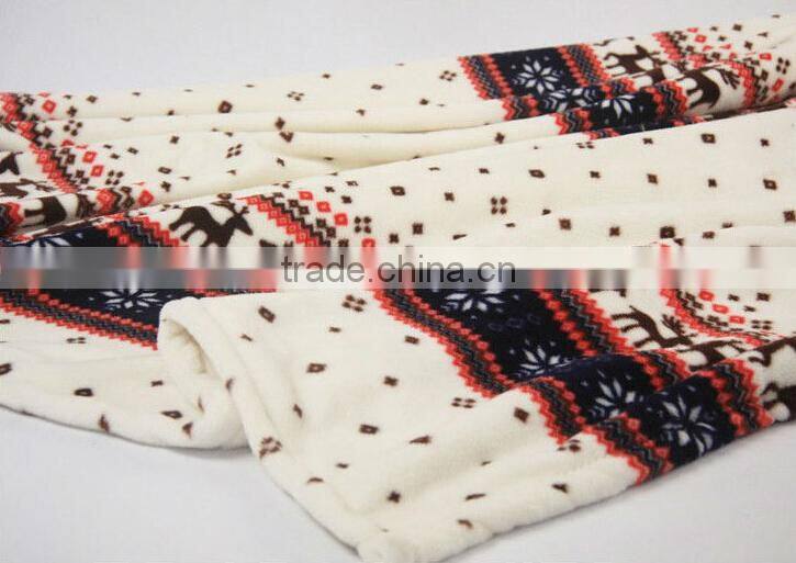 Christmas Decor Moose Pattern Printed sherpa Blankets