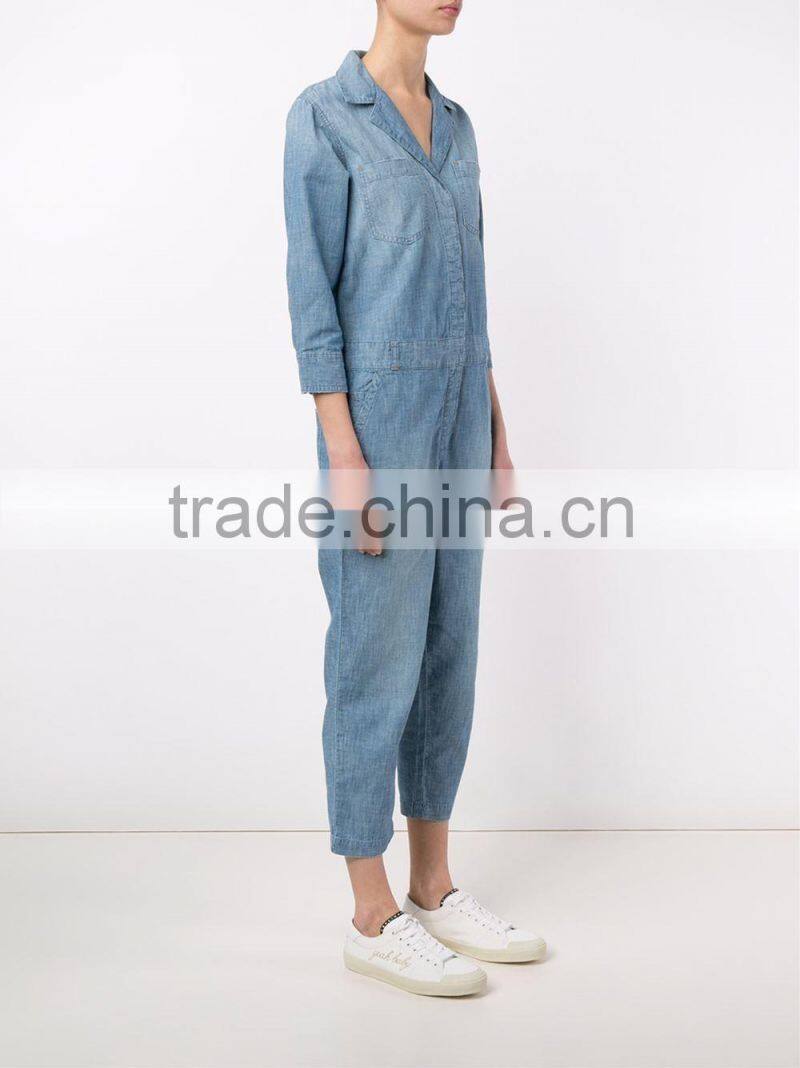High Quality Durable Baggy Boyftriend Blue Color Overall for Women