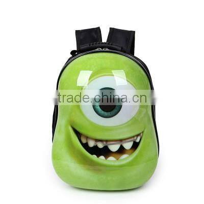 R1876H 2017 3D Innovation Kid backpack ABS eggshell cartoon school bag for kids comic backpack