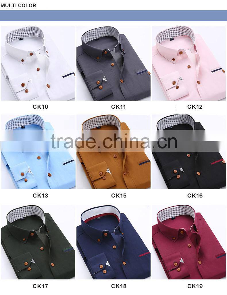 High quality customise 2016 new arrival cheap mens uniform office shirt with private logo