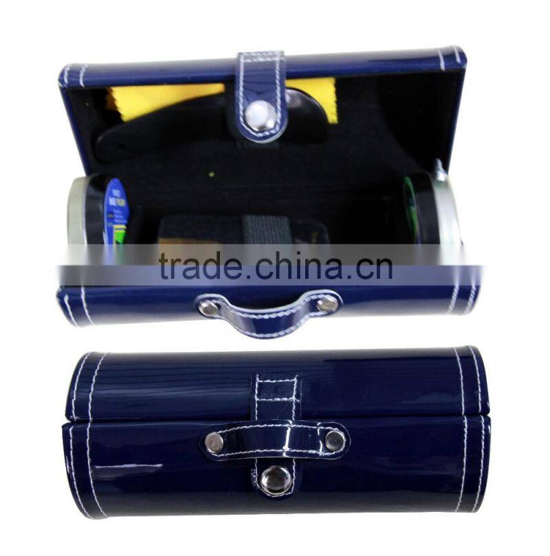 hot selling gentlemen's handware shoe care /polish/shine kit with PU bucket/bag