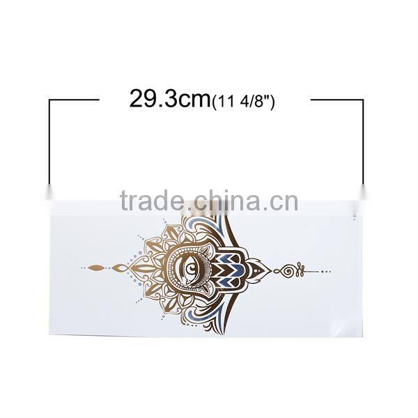 Paper Removable Waterproof Temporary Sternum Tattoo Sticker Body Art Golden Eye Pattern Temporary Tattoo Paper