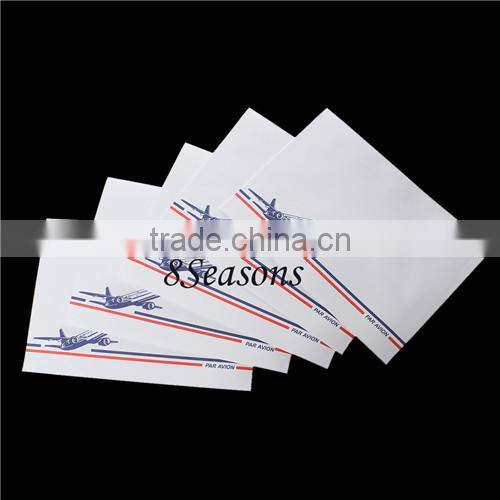 White Airplane "Par Avion" Pattern Rectangle Paper Envelopes