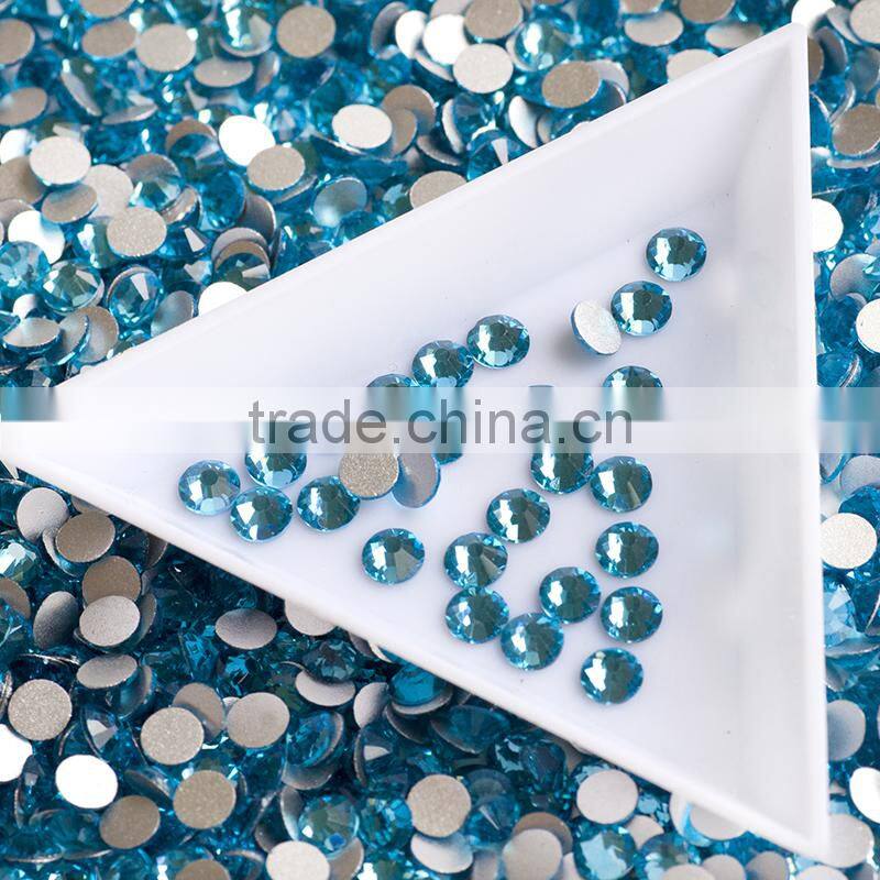 Wholesale aquamarine non hotfix rhinestone flatback