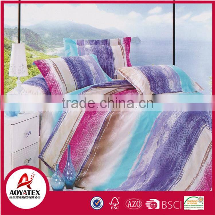 100% polyester colorful bedding sets,alibaba china custom print bedding set,90gsm bed sheet microfiber