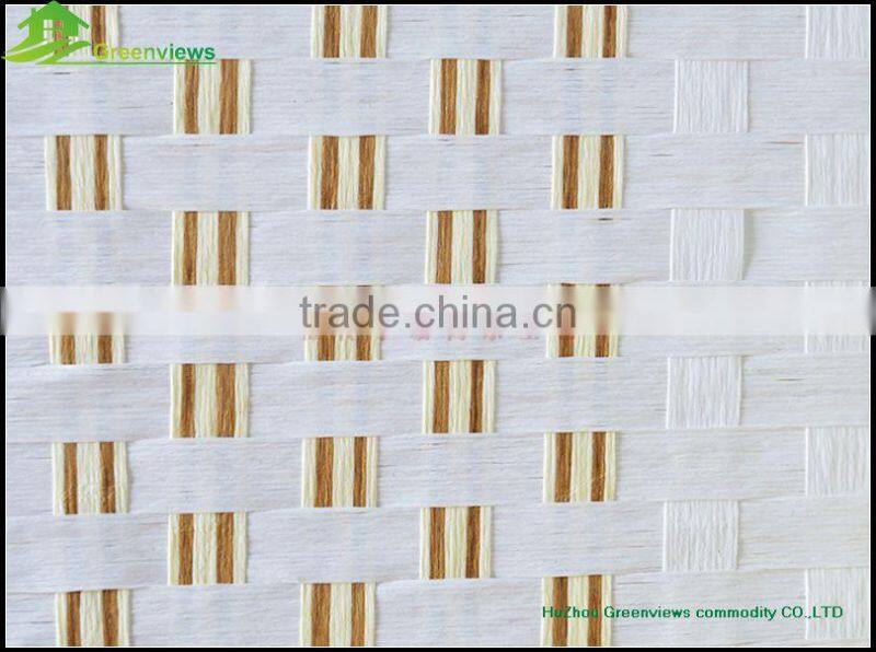 Folding paper rope wooden frame screen Canvas Printed Paper rope style room divider screen GVSD002