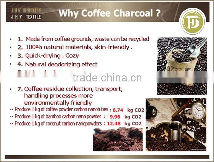 Natural viscose fiber with Coffee charcoal spandex fabric