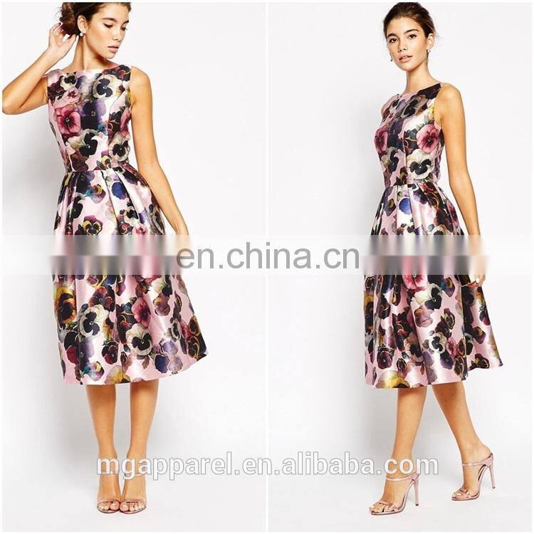 Wholesale Allover Full Floral Print Short Prom Dresses 2016