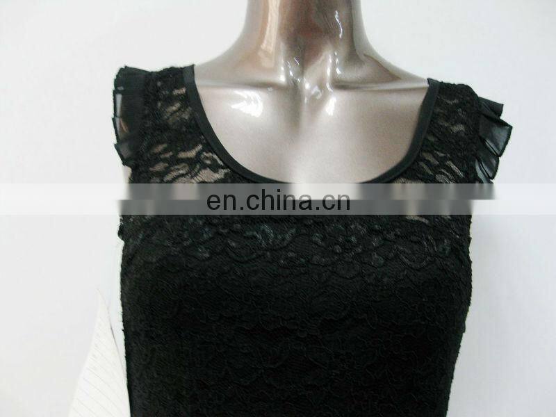 Back bareness dress ladies lace sheath dress