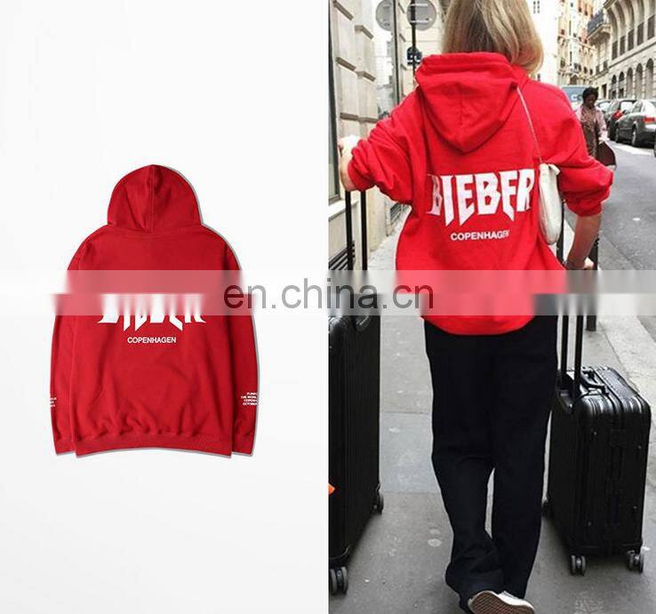 China Supplier Purpose Tour Hoodie Red Casual Hooded Sweatshirt Women