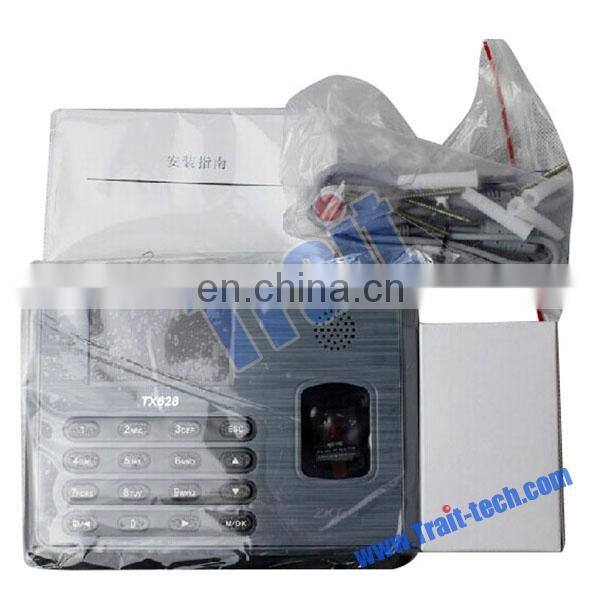 TX628 3200 Fingerprint Capacity Time Recording Fingerprint Attendance Type Biometric Machine