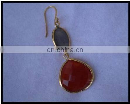 Gem stone Earrings Stone Studded Womens Fashion Jewelry