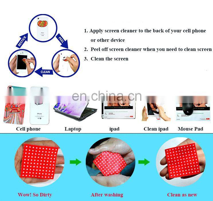 Hot product for 2017 microfiber sticker smartphone screen cleaner