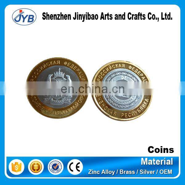 Promotional custom souvenir replica metal good luck coins