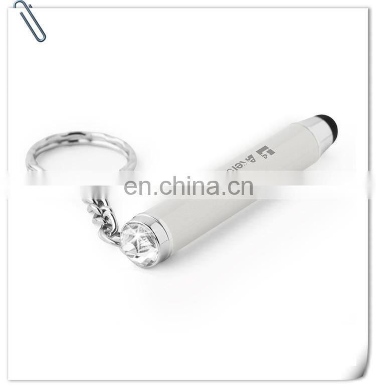 mini led sparkle stylus promotional keychain