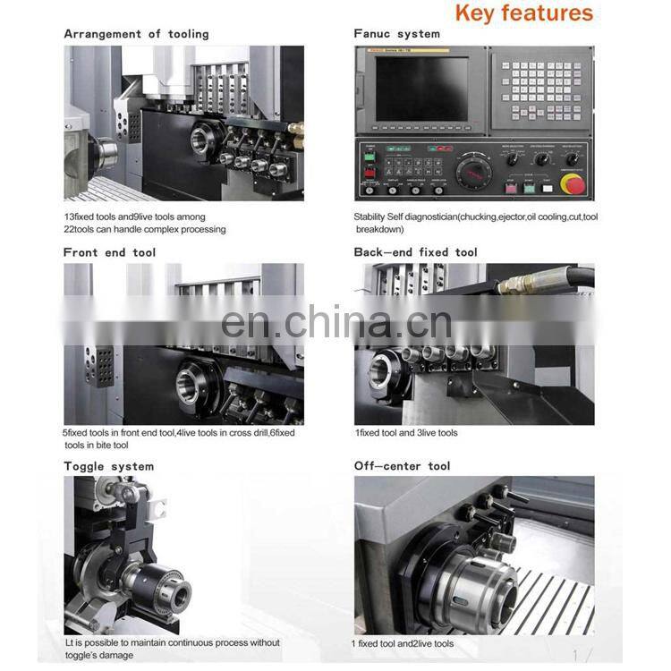 AK164 Swiss type lathe machine with processing