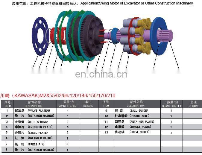 Most popular KYB PSV2-55T KYB87 MSG-27P(KYB) Hydraulic Motor Parts Repair Kits