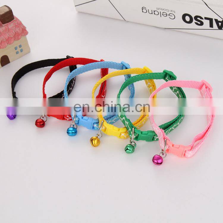 Wholesale Manufacturer Adjustable Soft High Quality Nylon Luxury Custom Pet Dog Collar For Dog With Bell Dog Collar
