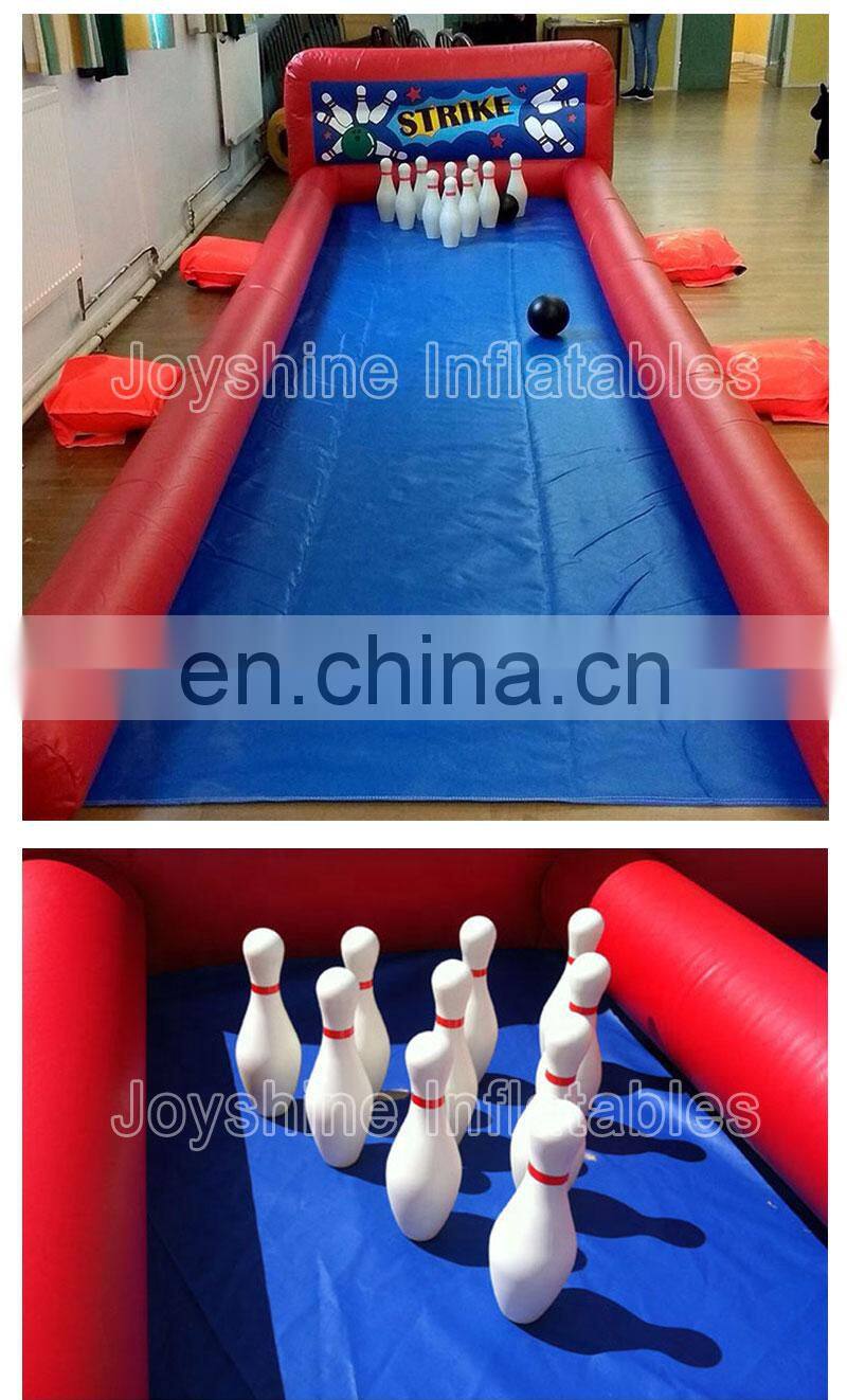 Custom 5m Giant Inflatable Bowling Lanes Equipment Factory Prices Human Sized Bowling Lane Alley Set Game For Sale