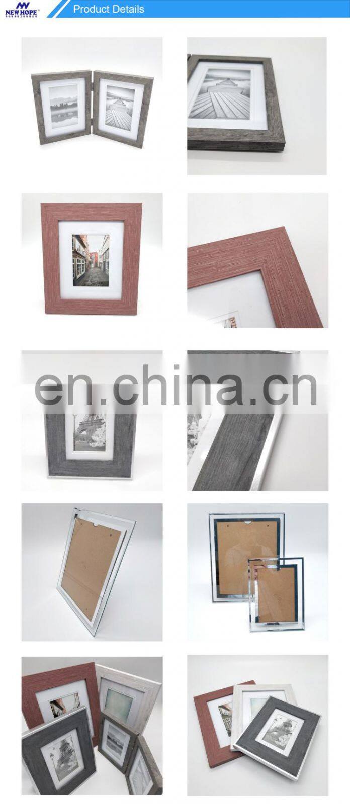 Wholesale Simple Art Glass Picture Frame For Wedding Transparent Glass Panel Photo Frame