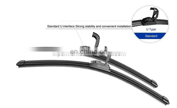 U Hook wiper rubber blade windshield soft windscreen window cleaner car rain wiper blade