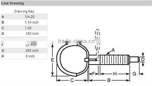 Steel Locking Pull Ring Spring Plunger 6201-B-ST