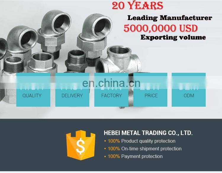 High Pressure Malleable Casting Iron Pipe Compression Oil Gas Fitting Cross Beaded