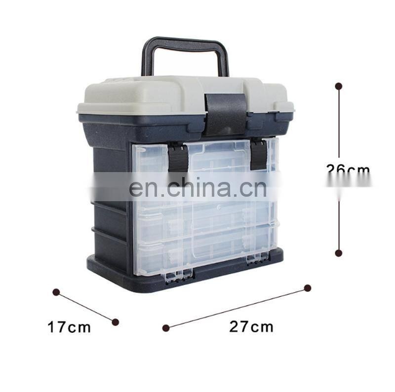 27*17*26cm Waterproof ABS Fishing Tackle Seat Fishing Accessories Swivels Hook Lure Bait Storage Fishing Tackle Box