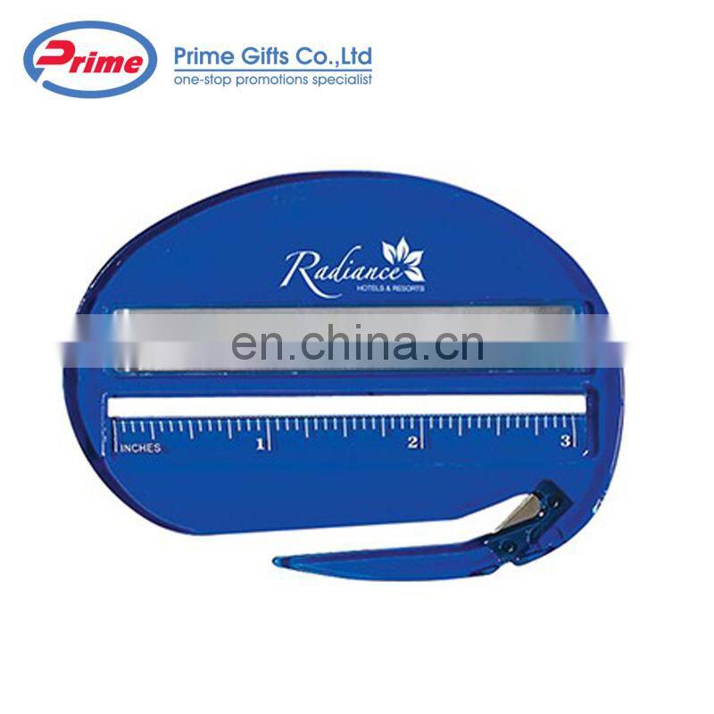 Custom Printed Plastic Letter Opener with Ruler for Sale