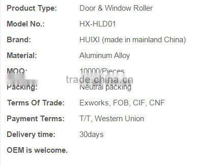 HLD01 cheap good quality pulleys for sliding doors