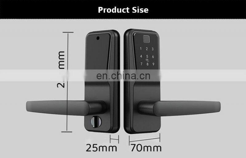 Wifi Ttlock Apps Intelligent Biometric Smart Lock Price Electronic Digital Smart Fingerprint Door Handel Lock For Security Home