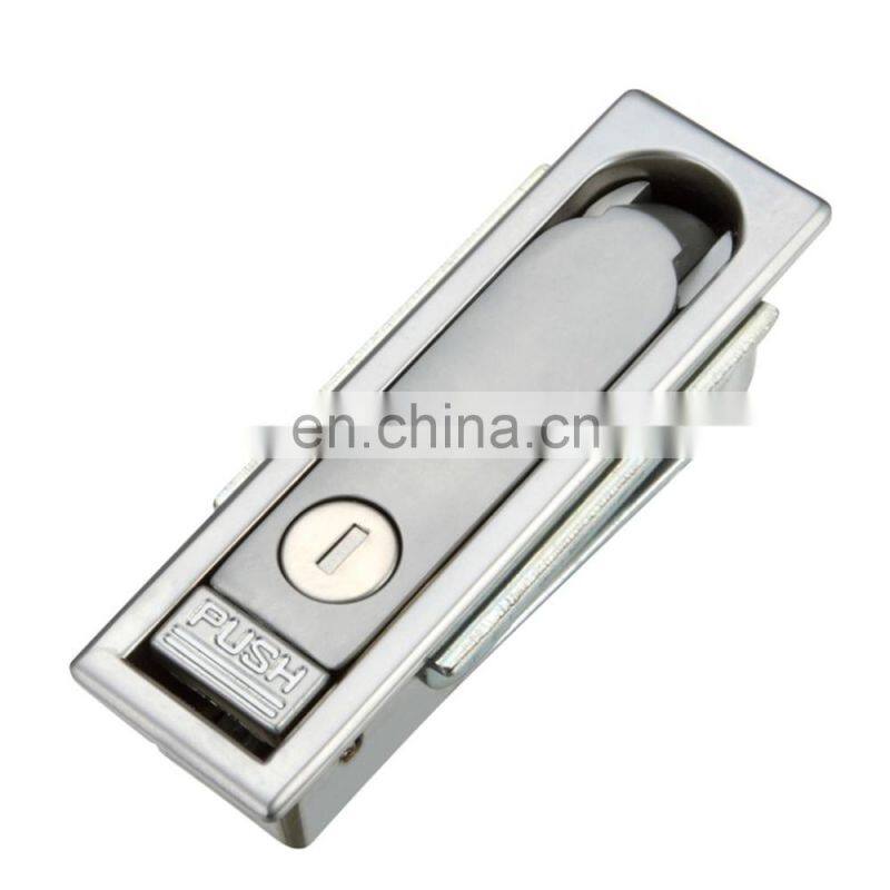 MS713 Matt Chrome Coated Zinc Alloy Cabinet Push Button Plane Lock