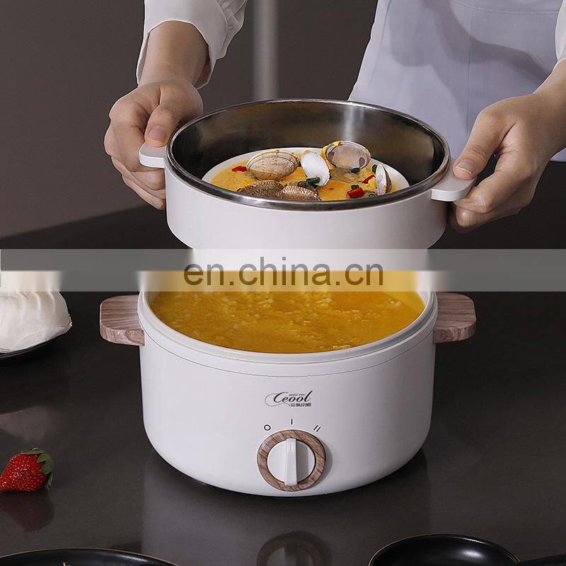 Household mini electric hot pot, electric boiling pot, multi-function student dormitory