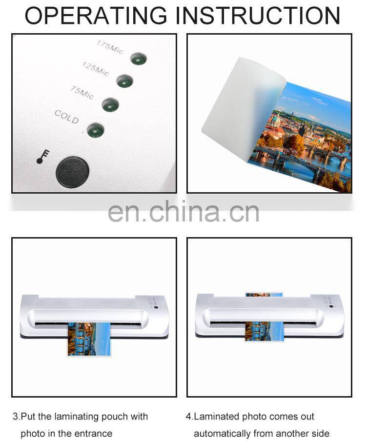 Willing OL260 A4 Professional Laminating Pouch Plastic Paper Sheet 2 Roller Photo And Document Thermal Laminator Machine
